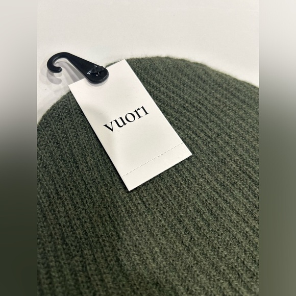 Vuori Women's Manchester Beanie Green Oregano NWT Wool Cashmere Soft Cozy - Picture 3 of 7